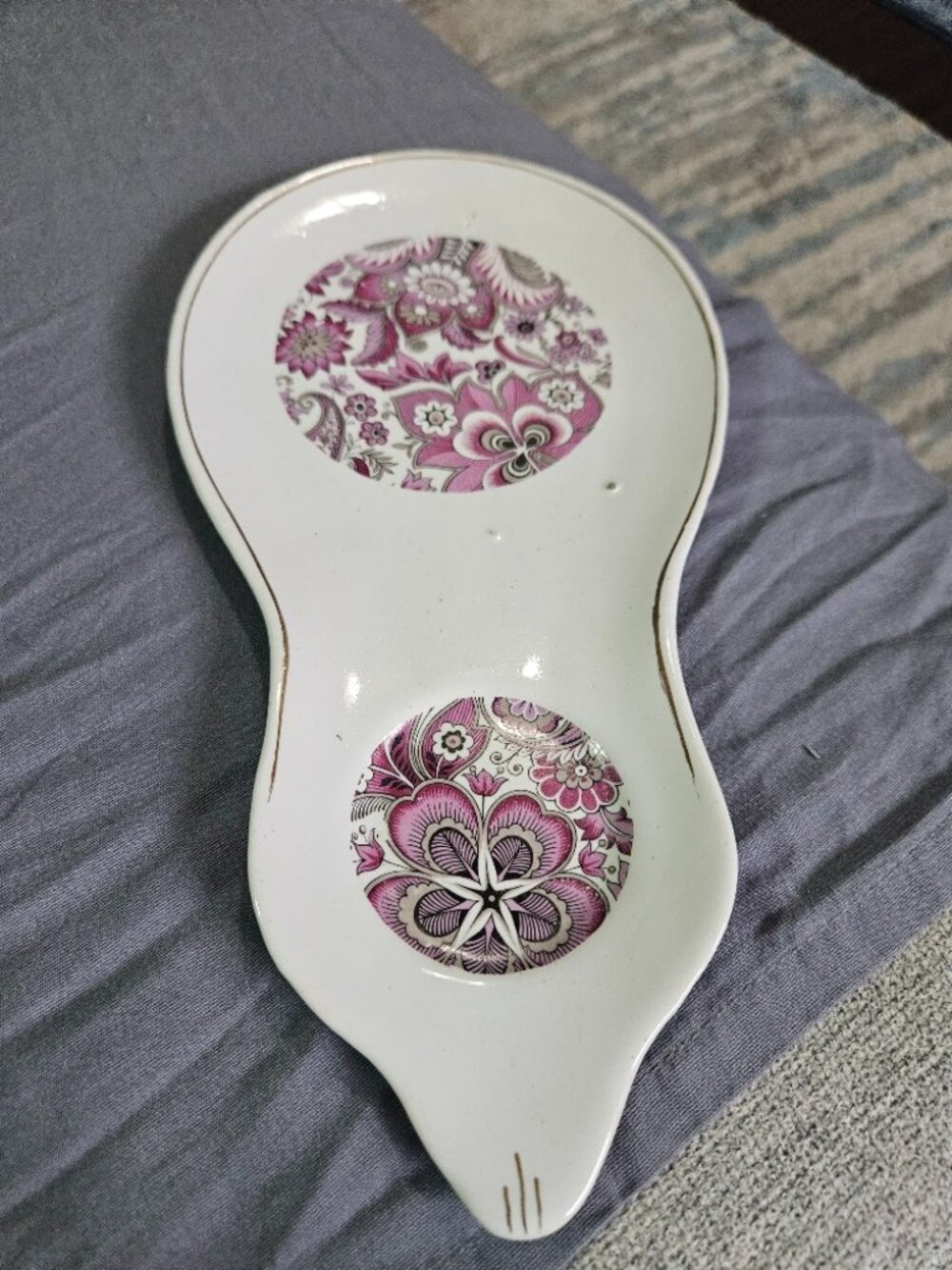 Floral Pattern Mug and Spoon Rest